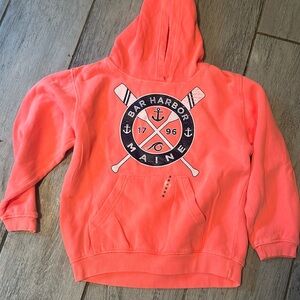 Bar Harbor Maine Kids Bright Hoodie Size Medium